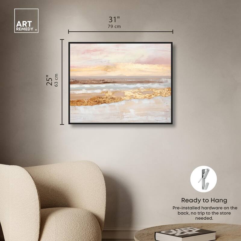 Rose Gold Coast Canvas by Art Remedy