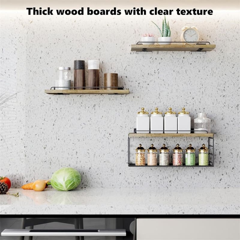 Floating Bathroom Shelves Over Toilet - 5.9"D x 16.2"W x 5.9"H