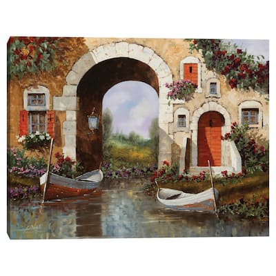 Le Barche Sotto by Guido Borelli Canvas Art Print