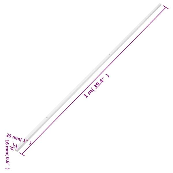 dimension image slide 12 of 33, vidaXL Cable Trunking Management Cord Hider Raceway Wire Cover Office PVC