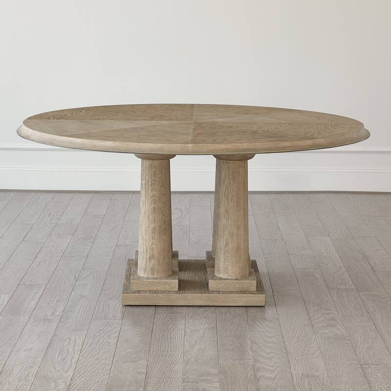 Titian Dining Table-Grey Sandblasted Oak-60" Top - Grey