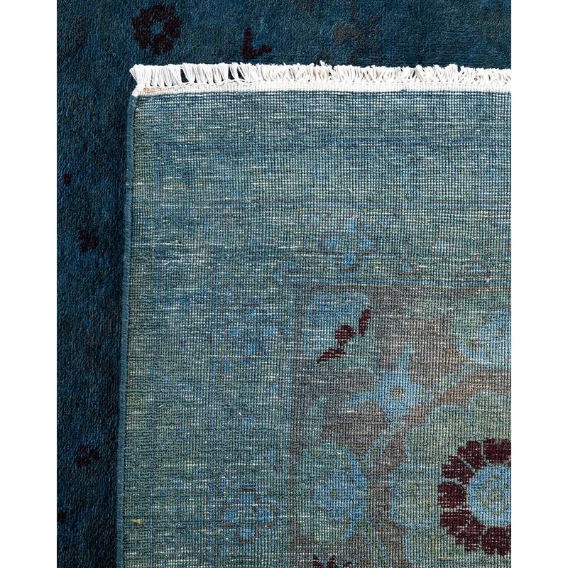 Fine Vibrance One-of-a-Kind Hand-Knotted Area Rug - Gray, 10' 0" x 14' 3" - 10' 0" x 14' 3"