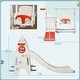 preview thumbnail 7 of 6, Toddler Swing Set, 4 in 1 Toddler Playground for Kids 1-3 Years Old - Red