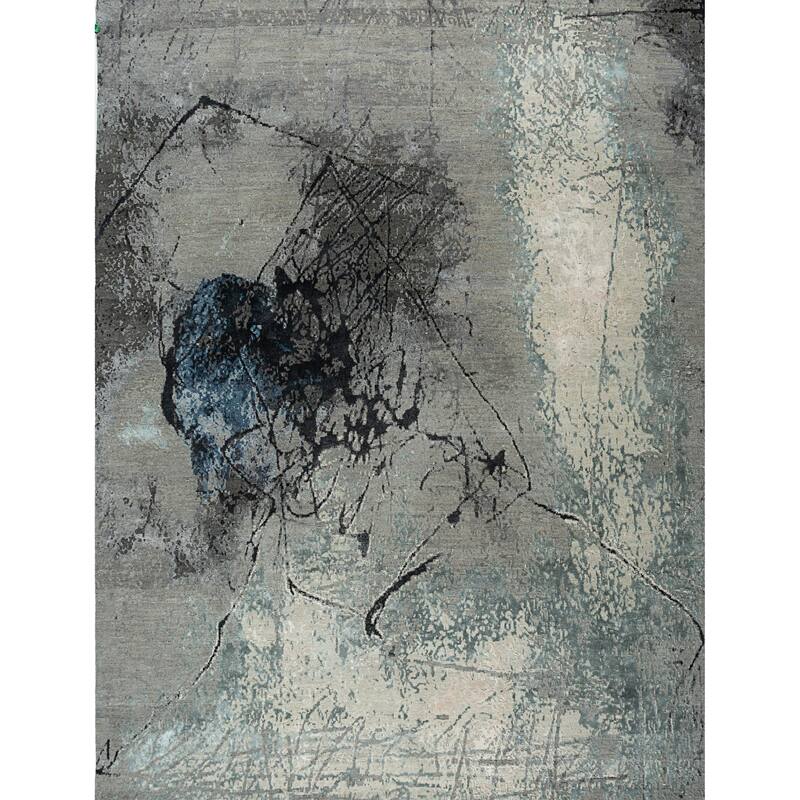 HomeRoots Abstract Contemporary Rectangle Area Rug - 120.00 in. x 96.00 in. x 0.25 in.