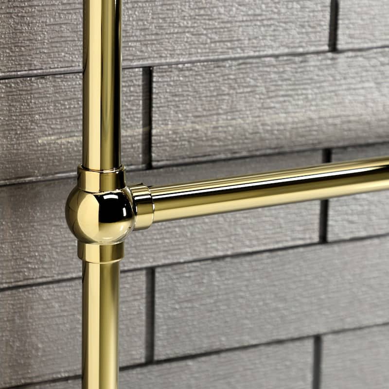Maximilien 30 in. Wall Mount Towel Rack in Brushed Brass