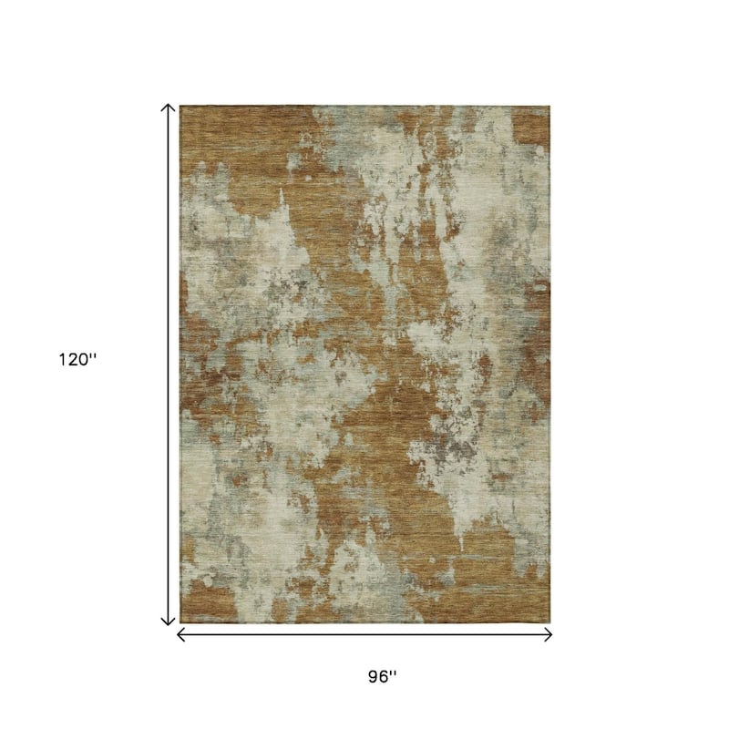 HomeRoots Abstract Transitional Rectangle Outdoor Rug