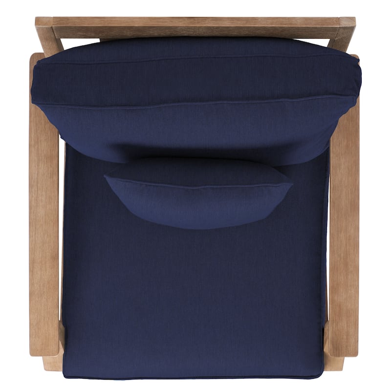 SAFAVIEH Couture Outdoor Patio Furniture Martinique Wood Arm Chair - 31"W x 36"D x 33"H