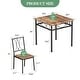 preview thumbnail 2 of 21, Dining Table Set, 3 Pcs Space Saving Kitchen Table with 2 Chairs - 29.1x29.1x30in