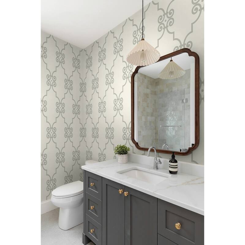 Seabrook Designs Ripley Ironwork Unpasted Wallpaper