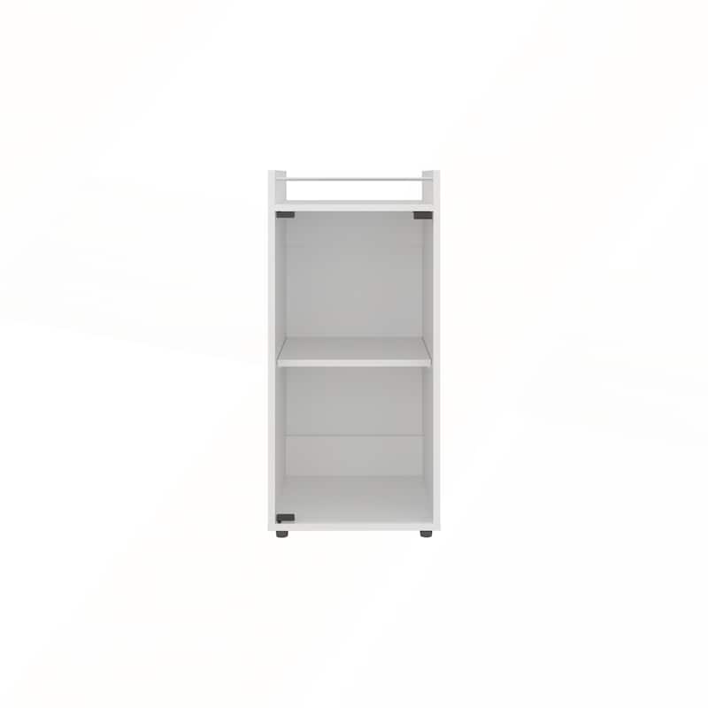 Theba Minibar Cabinet with Two Doors and Open Shelf for Modern Bar Storage