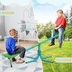 preview thumbnail 2 of 4, Outdoor Backyard Steel Children Kids 360 Degree Rotation Seesaw