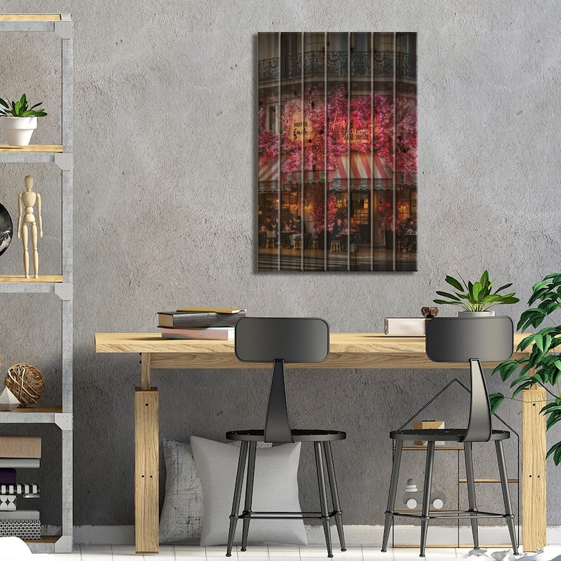 Paris Print On Wood by Jérôme Labouyrie - Multi-Color