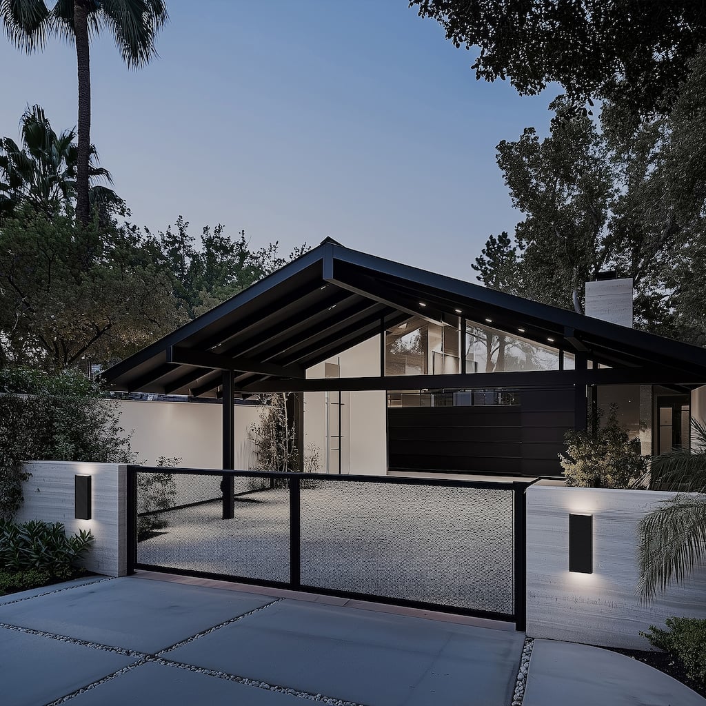 Pillar 16in LED Outdoor Wall Light Selectable CCT 2700-3000-3500-4000K set to 2700K in Black