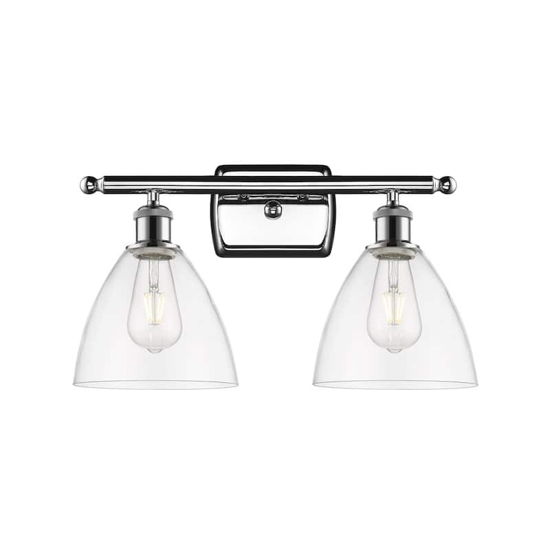 Innovations Lighting 516-2W-11-18 Bristol Vanity Bristol 2 Light 18" - Polished Chrome / Clear