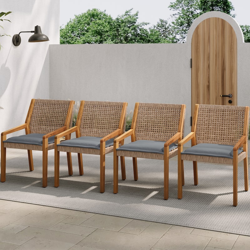 Christopher Knight Home- Elowen Acacia Wood Outdoor Dining Chair