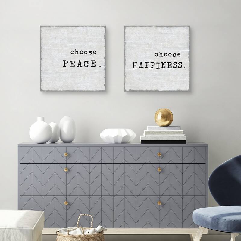 Choose Peace & Choose Happiness by Carol Robinson Canvas Art Prints
