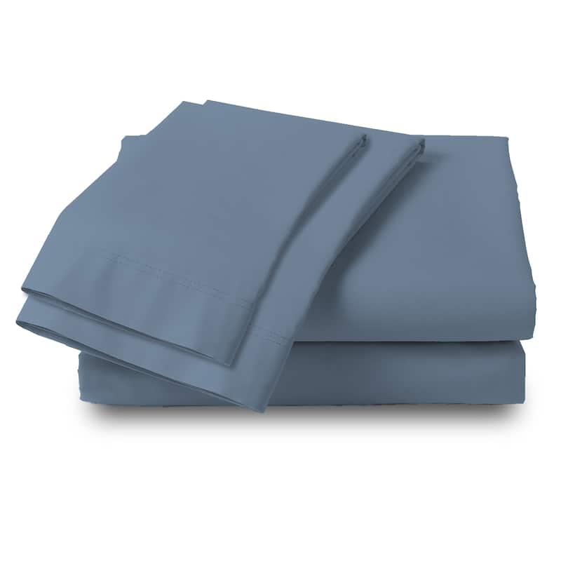 Color Sense 100% Cotton Ultra-lightweight Sheet Set - Bright Blue - King