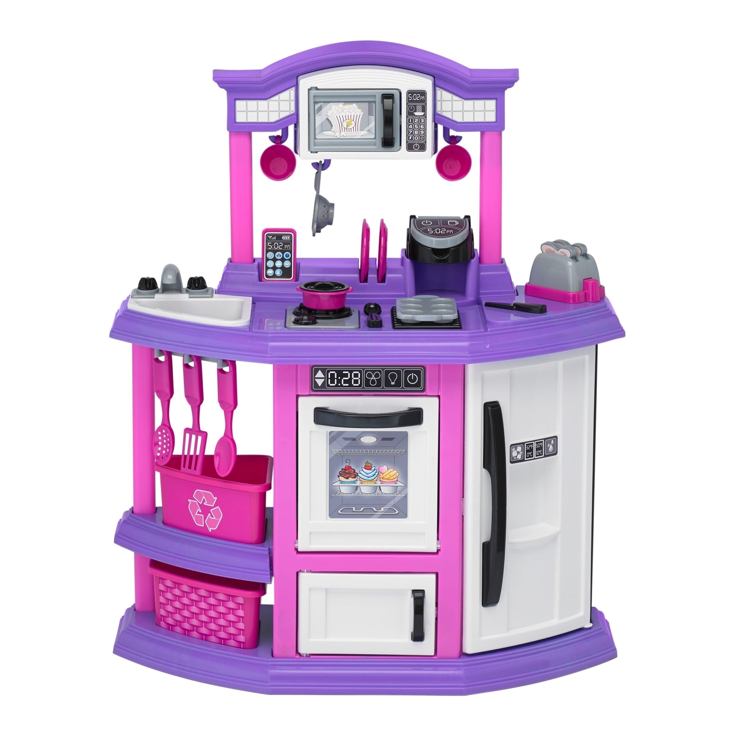 American Plastic Toys Baker s Kitchen Playset Pink Purple White