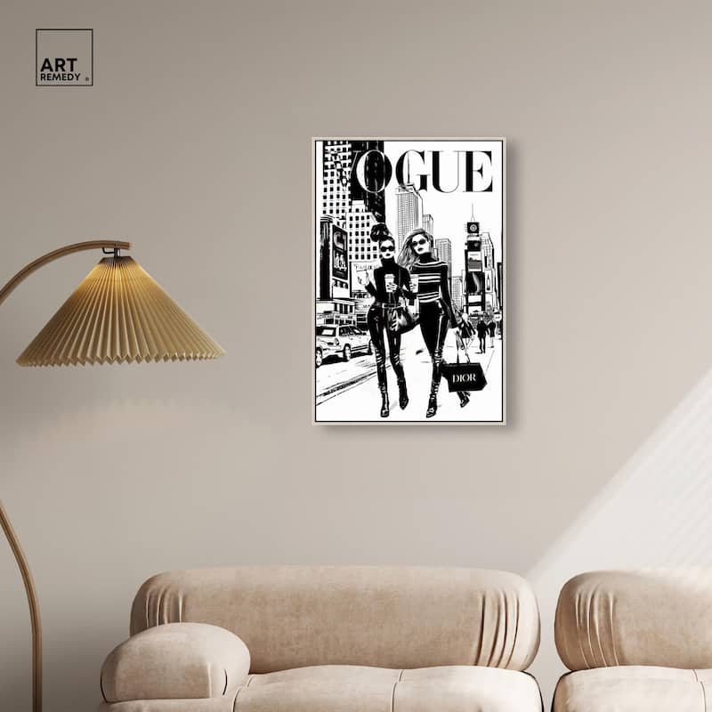 Shopping Gals Cover II Canvas by Art Remedy