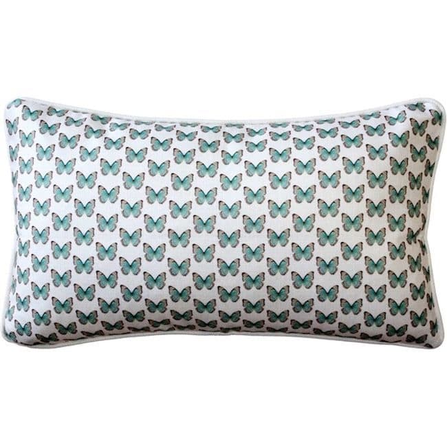 Costa Rica Robin's Egg Butterfly Throw Pillow