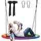 preview thumbnail 1 of 5, Trekassy 60" Large Saucer Tree Swing for Kids Adults 900D Oxford Waterproof with 2pcs Hanging Straps-Rainbow🌈