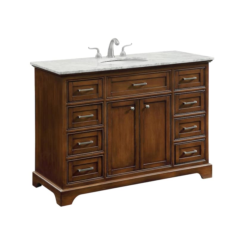 Vega 48 - 60 Inch Single Bathroom Vanity - Teak - 48 Inches