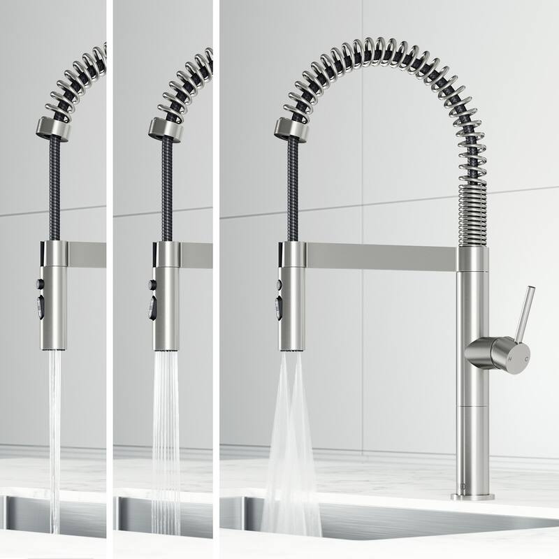 VIGO Edison Pro 20" H Single Handle Pull-Down Sprayer Kitchen Faucet