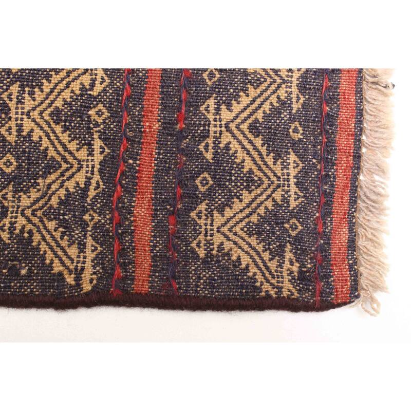 ECARPETGALLERY Hand-knotted Teimani Dark Navy Wool Rug - 2'7 x 4'9