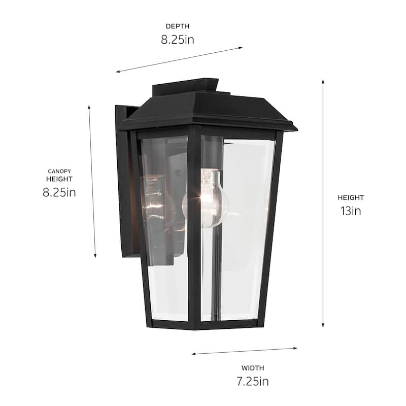 Kichler Lighting Mathus 13 in. 1-Light Outdoor Wall Sconce