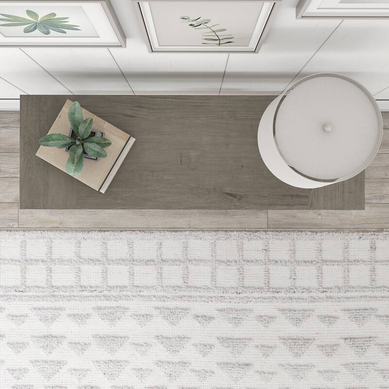 Console Table with Drawers and Shelves