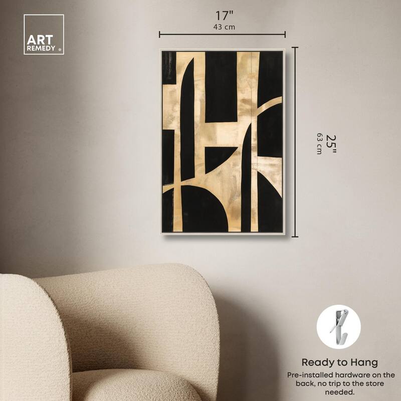 Noir and Gold II Canvas by Art Remedy