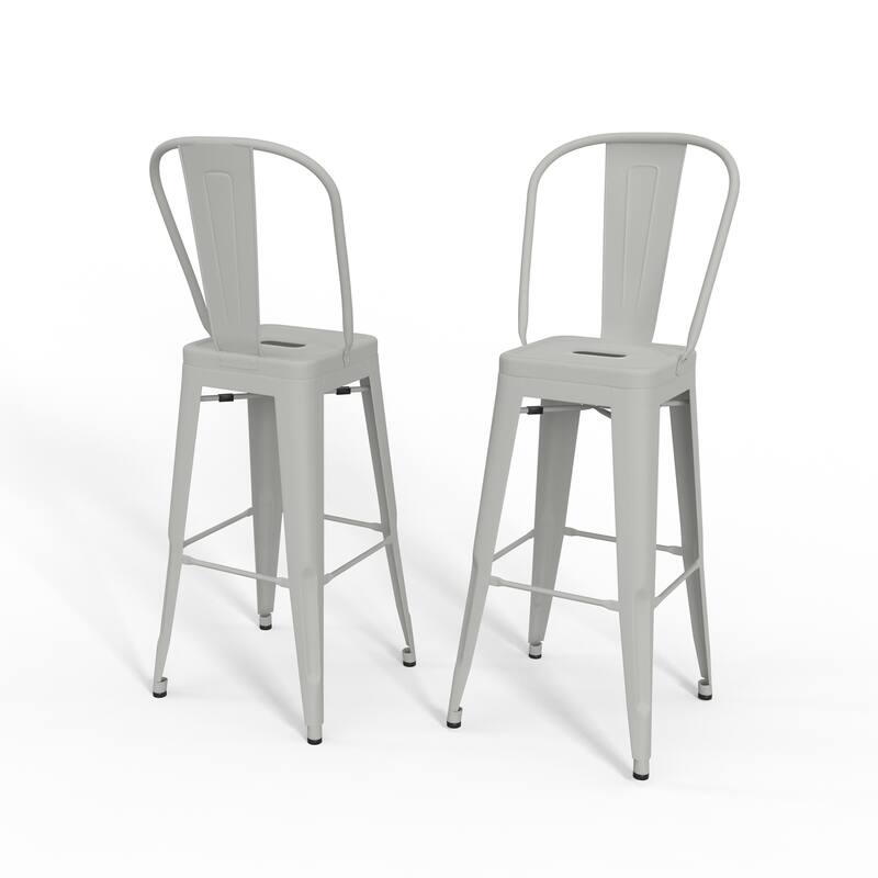 WYNDENHALL Freya Industrial Metal Stool (Set of 2)