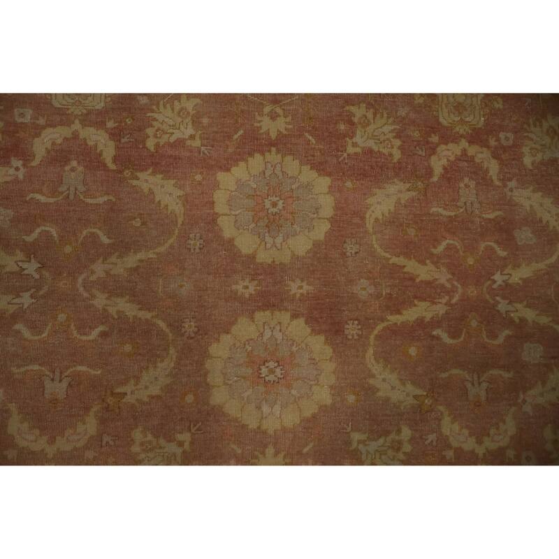 Hand Knotted Oriental 100% Wool Carpet Traditional Floral Red Ziegler Area Rug - 8' 1'' X 7' 9''