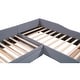 preview thumbnail 9 of 8, L Shaped Bed Upholstered Double Twin Size Daybed with Trundle, Drawer and Wooden Slats, No Box Spring Needed, Grey