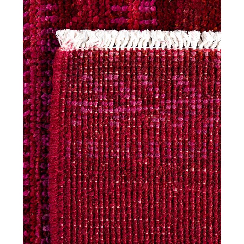 Overdyed One-of-a-Kind Hand-Knotted Area Rug - Purple - 4' 1" x 6' 1"