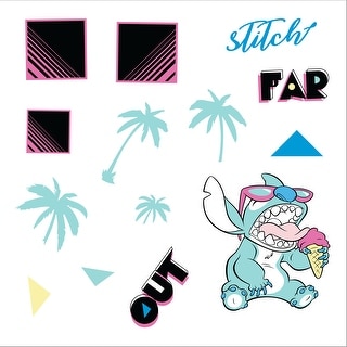Blue & Aqua & Yellow Disney Stitch Far Out Wall Decals by RoomMates