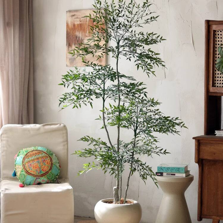 RusticReach Lifelike Nandina Indoor Tree