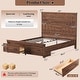preview thumbnail 53 of 53, Farmhouse Wood Bed Frame with 54" Tall Headboard, 2 Large Drawers
