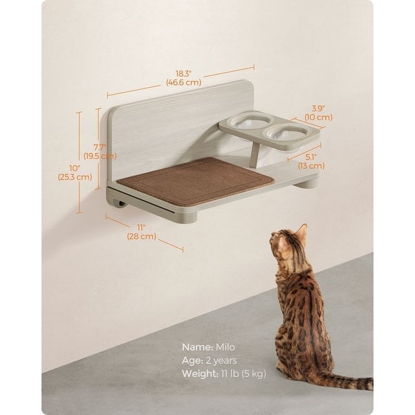 WallMounted Cat Food Station with Elevated Bowls Bed Bath & Beyond