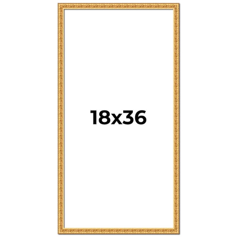 18x36 Frame Gold Real Wood Picture Frame Width 1 inches | Interior
