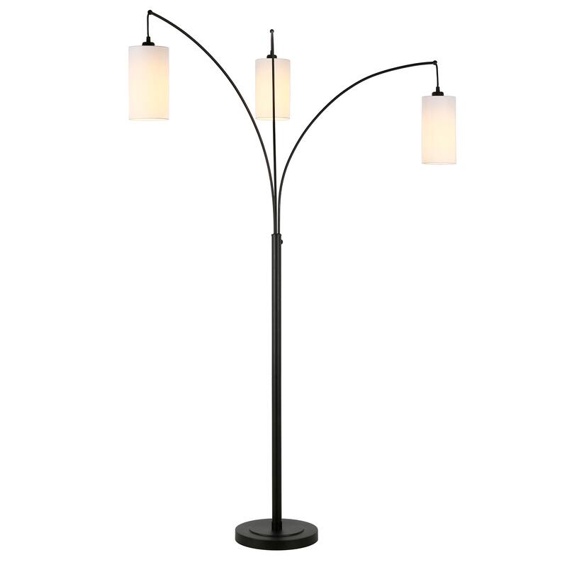 Aspen 3-Light Torchiere Floor Lamp with Fabric Shade