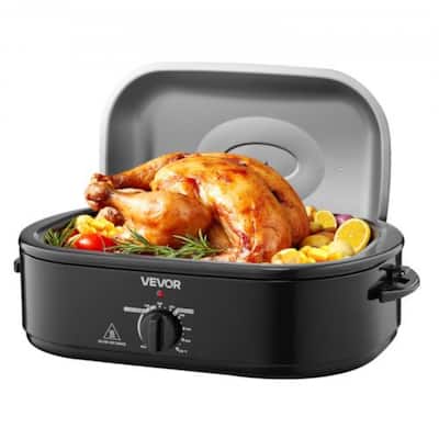 Black 18QT Electric Roaster Oven with Self-Basting Lid and Rack - 23.31 x 15.67 x 11.22 inch