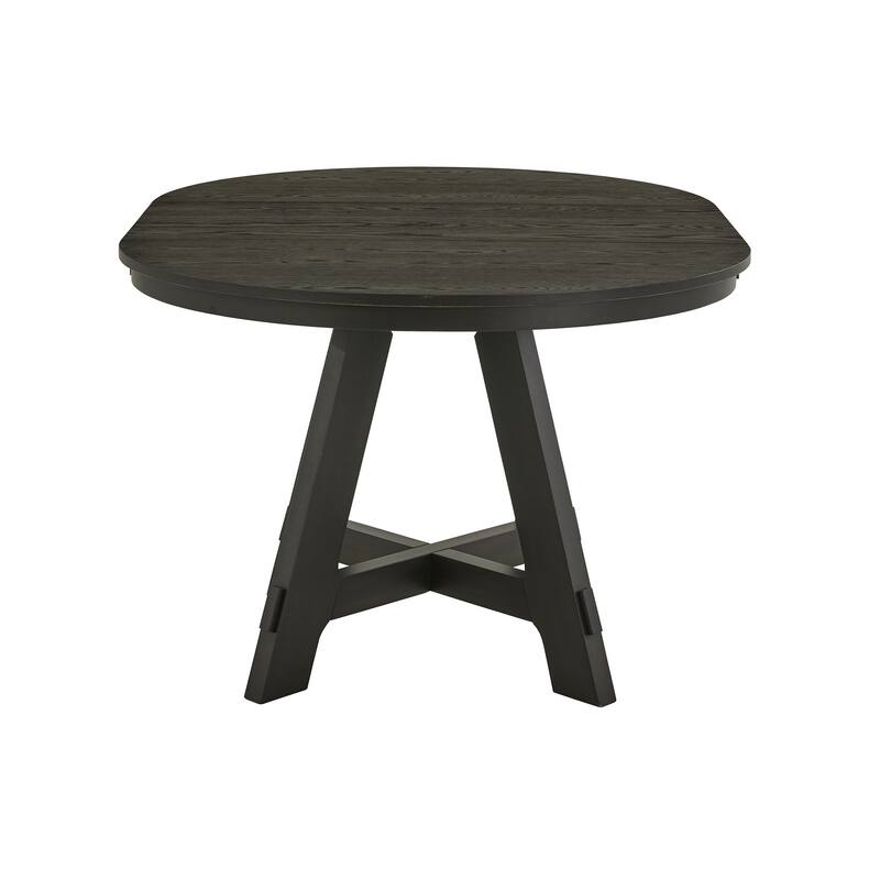 Harstad 42"-60" Extendable Round Dining Set with Vegan Leather Upholstered Chairs by iNSPIRE Q Modern