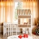 preview thumbnail 1 of 43, House-shaped Design Twin size Metal Loft Bed with Roof, Window, Guardrail, Ladder,Stable Metal Bed Frame White