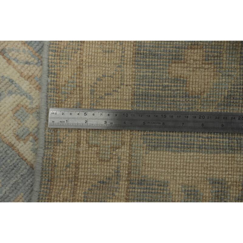 Handmade Floral Oushak Vegetable Dye Large Rug, Floral Geometric Carpet - 14' 4'' X 12' 1''