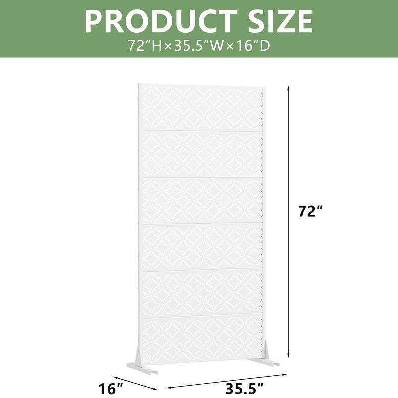 Palace Metal Privacy Screen Panel Free Standing