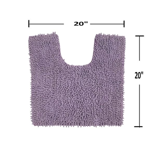 dimension image slide 8 of 9, Fantasia Contour Rug, Cotton Soft, Water Absorbent, Non Slip U Shape Contour Rug Machine Washable 20"x20" Contour