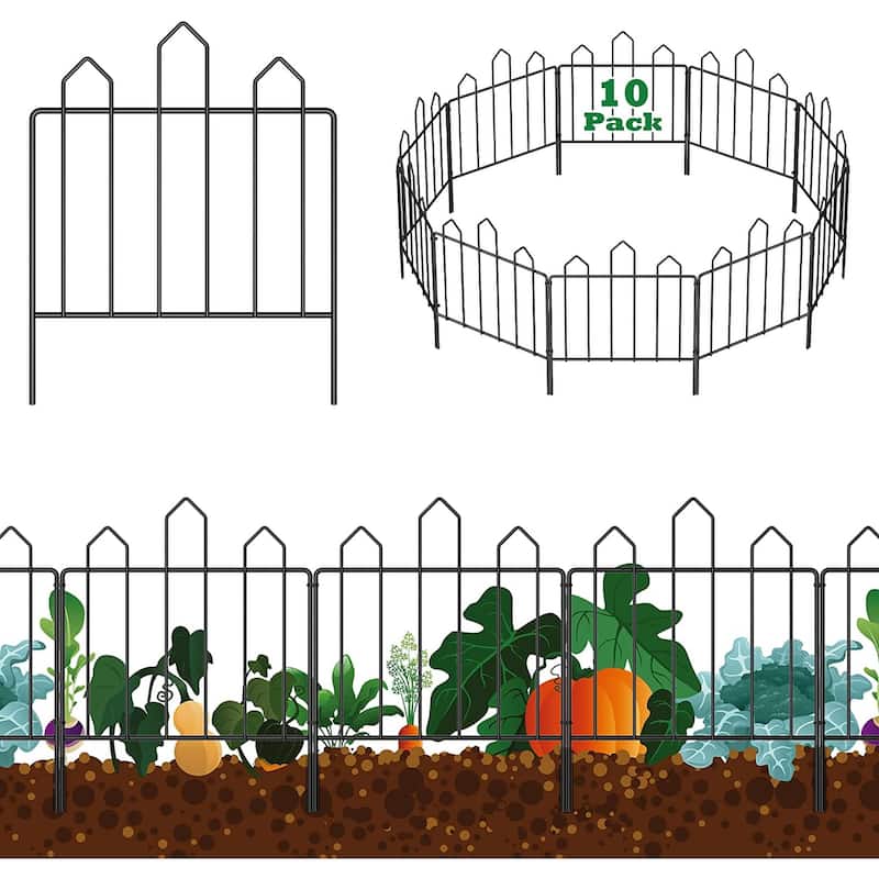 No Dig Rustproof Metal Garden Fence Border