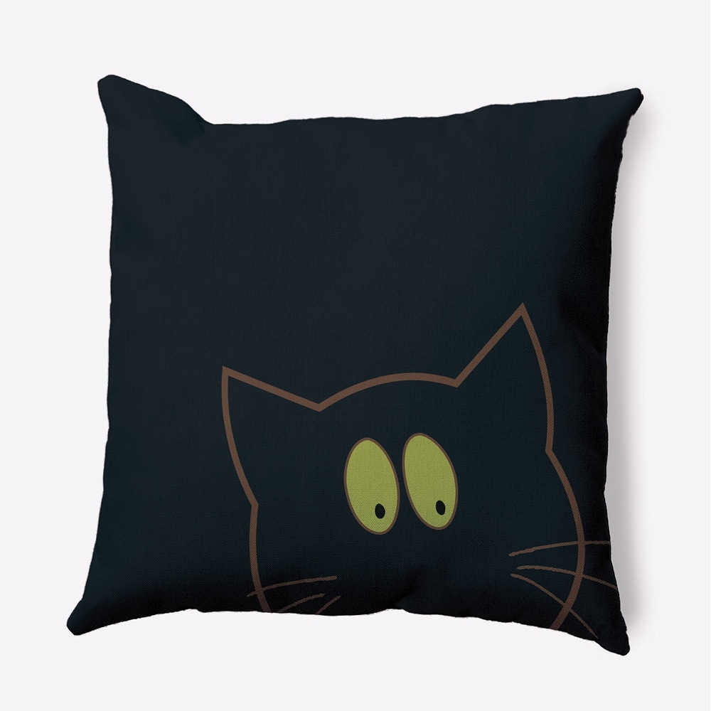 Halloween Cat Eyes Indoor/Outdoor Throw Pillow