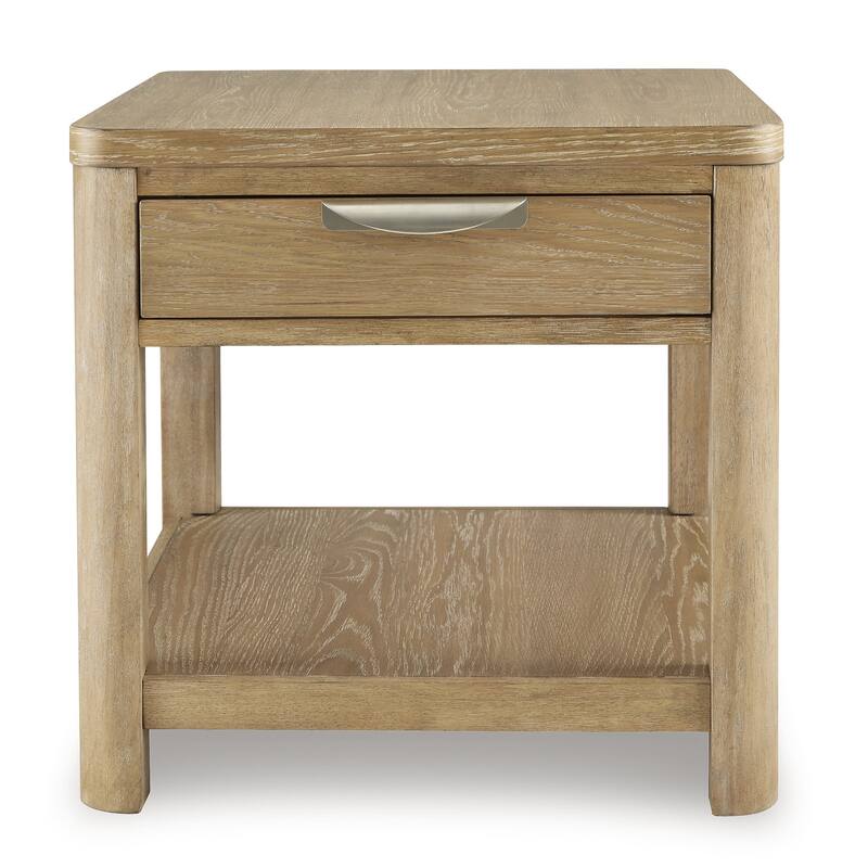 Signature Design by Ashley Rencott Brown End Table - 24"W x 26.13"D x 24"H